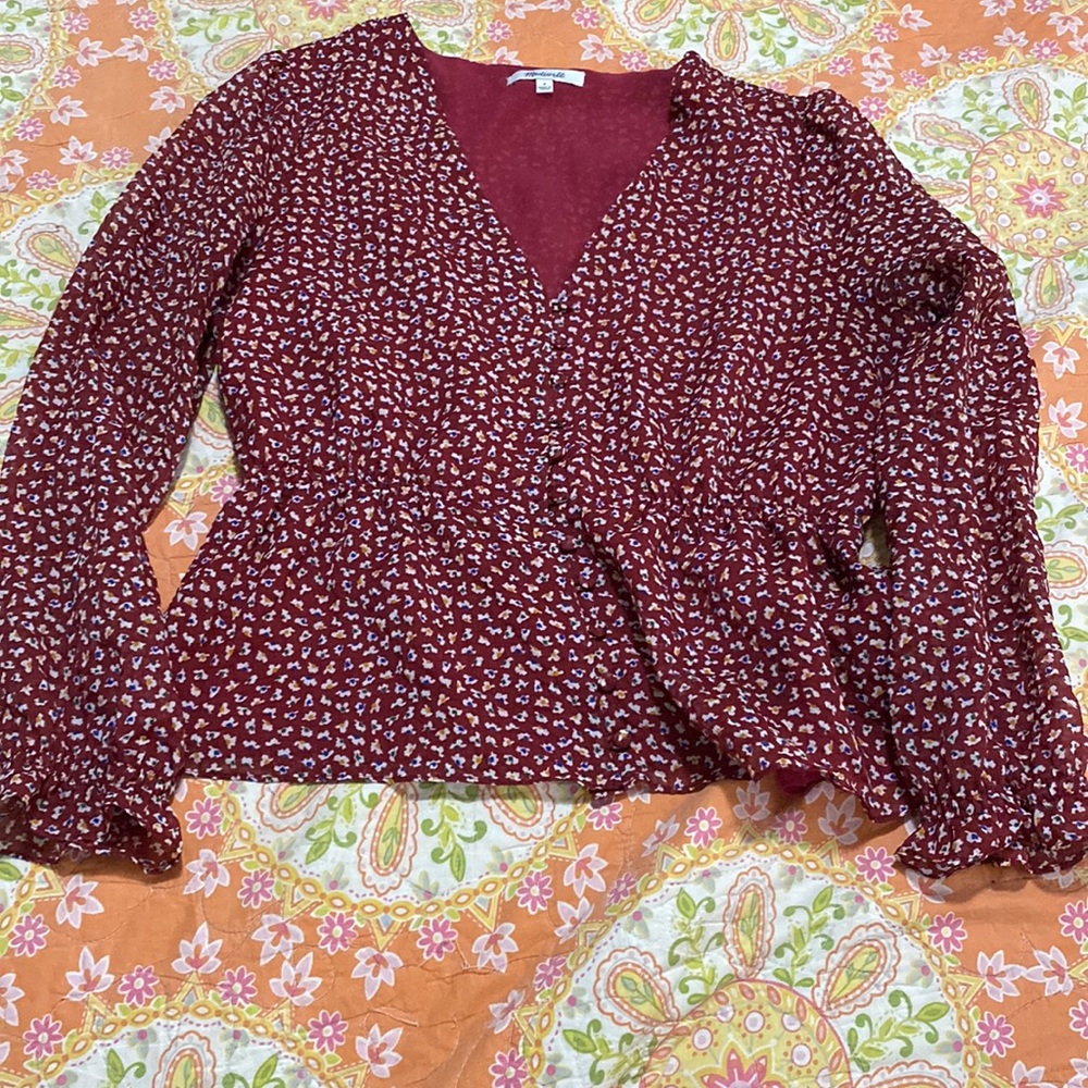 Madewell long sleeve blouse